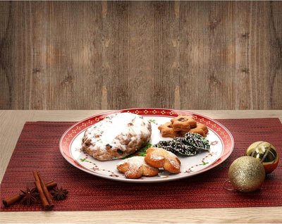 MamboCat Weihnachtstraum 6er Set Gebäckteller Ø26,8cm I grosse Porzellan-Speiseteller für 6 Personen