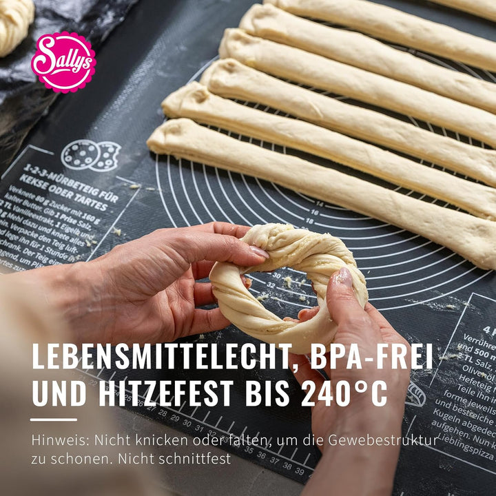 Sallys Silikon Backmatte/Gewebematte - Silikon - verschiede Grössen (60x60) BPA frei- einfach, umwel