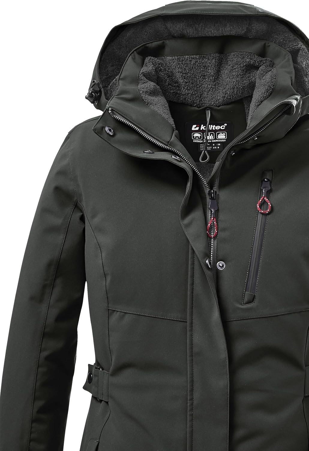 Killtec Damen Kow 165 Wmn Prk Funktionsparka/Parka mit abzippbarer Kapuze 38 dunkeloliv, 38 dunkelol