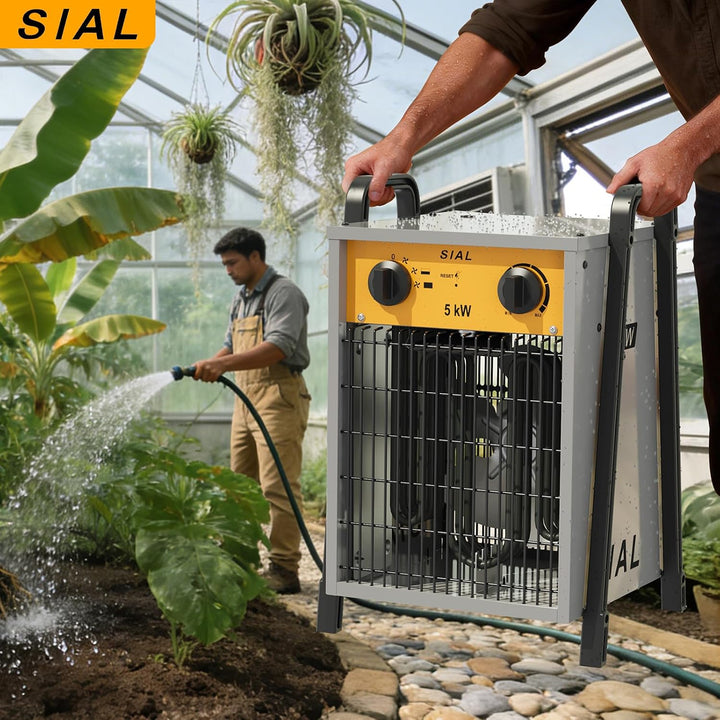 SIAL 5kw Industrielle Lüfterheizung,Effiziente Schrägheizung,Geeignet Für Werkstatt,Garage Oder Büro