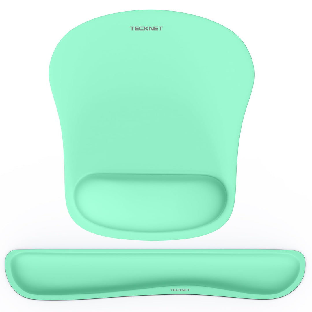 TECKNET Mauspad mit Handauflage, Gelkissen Mousepad und Ergonomische Memory Foam Tastatur Handgelenk