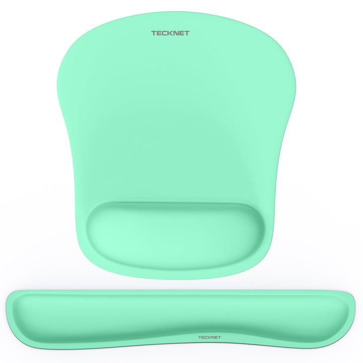 TECKNET Mauspad mit Handauflage, Gelkissen Mousepad und Ergonomische Memory Foam Tastatur Handgelenk