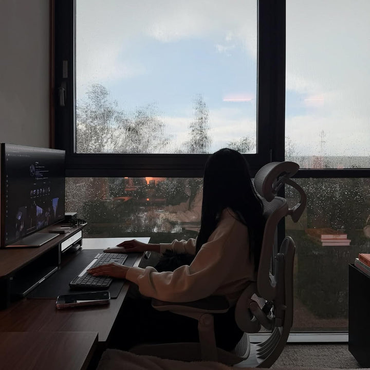 Raico Schreibtischregal Monitorständer Setup Cockpit Ergonomischer Dual-Screen-Riser Minimaler Schre