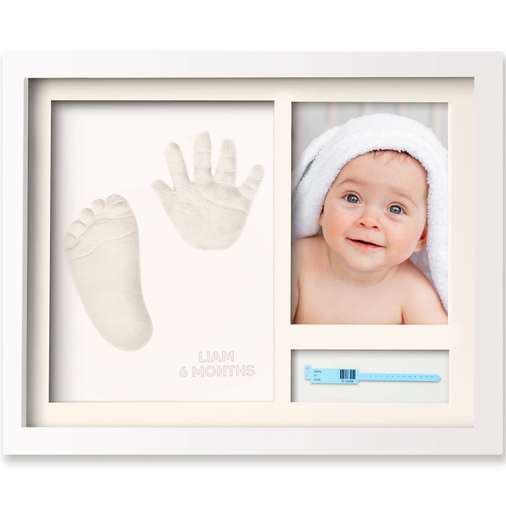 KeaBabies Baby Handabdruck und Fussabdruck Set - Gipsabdruck Hand und Fuss für Neugeborene, Bilderra