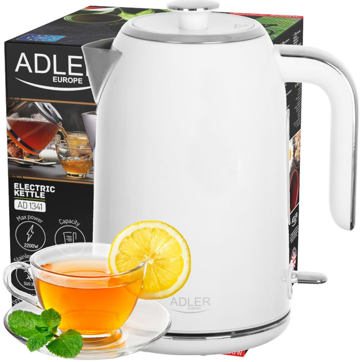 ADLER Metallkessel 1,7 l, STRIX-Steuerungssystem, Edelstahl, Silber 1.7 Liter Silber, 1.7 Liter Silb