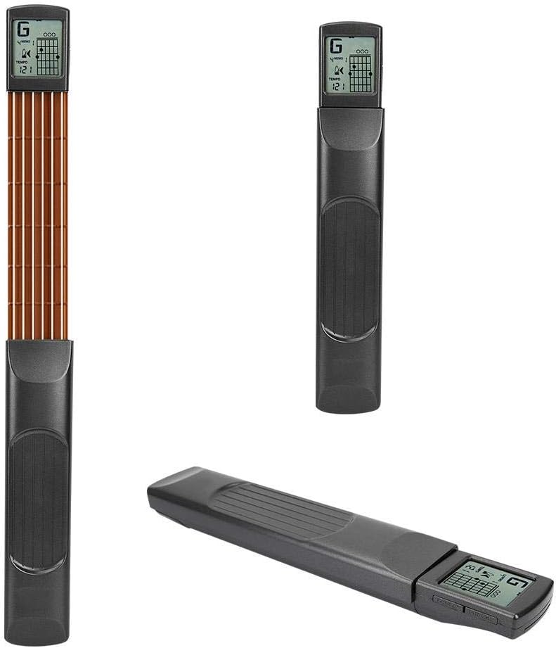 Pocket Guitar Chord Trainer, tragbarer Mini 6 Fret Guitar Chord Trainer mit drehbarem Gitarrenakkord