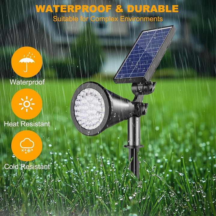 Solar-Strahler für den Aussenbereich, 36 LEDs, 1000 lm, verstellbare Solarleuchten für den Aussenber