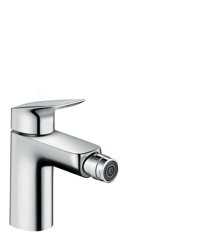 hansgrohe Logis Einhebel-Bidetarmatur, Komfort-Höhe 100mm mit Zugstangen-Ablaufgarnitur, Chrom Chrom