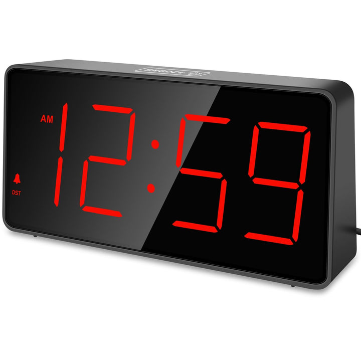 Eachui LED Wecker Digital mit Ladestation, Wecker mit Grossen Zahlen, Helligkeit und Lautstärke Rege