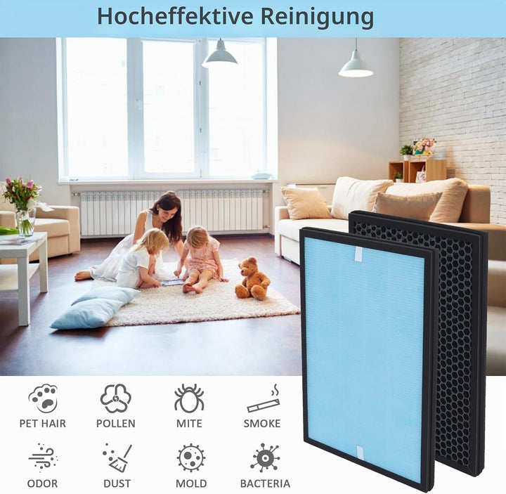 4-in-1 Ersatzfilter Kompatibel mit 𝗔𝗶𝗶𝗯𝗼𝘁 Epi188 Luftfilter, Epi188 Ersatz-Filter, Ersatz HEPA Filte