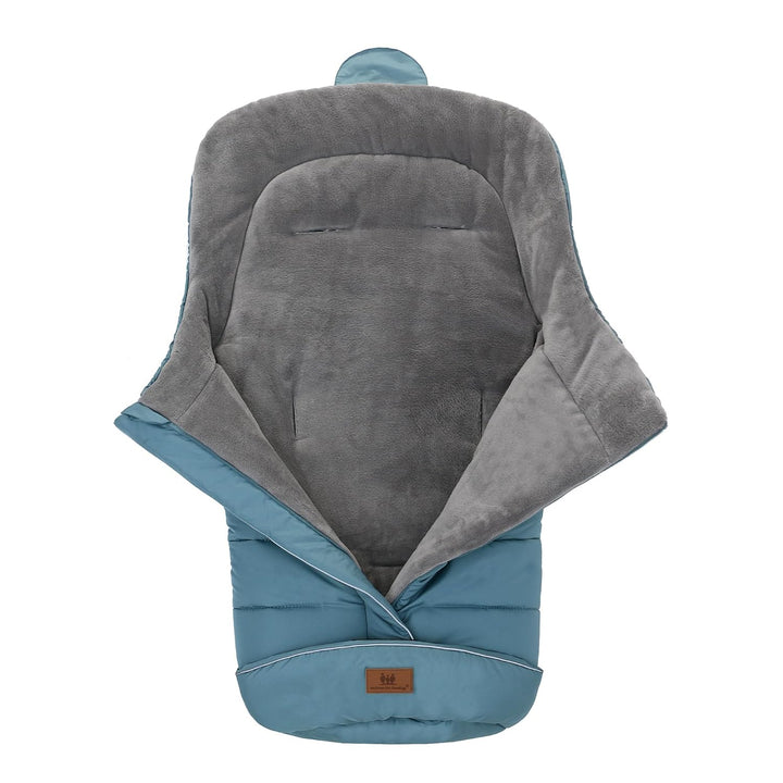 Fusssack Babyschale für Kinderwagen Buggy Universal Winter Baby Hellblau 102X54CM, Hellblau 102X54CM