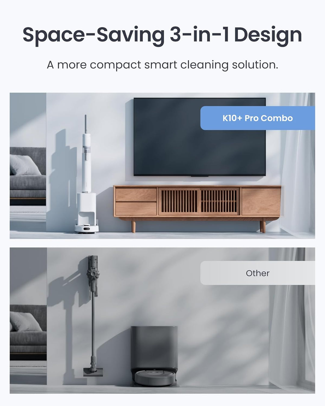SwitchBot K10+ Pro Combo Robot Vacuum Con Dual Auto-Empty Dock per 70 giorni di pulizia, Aspirapolve
