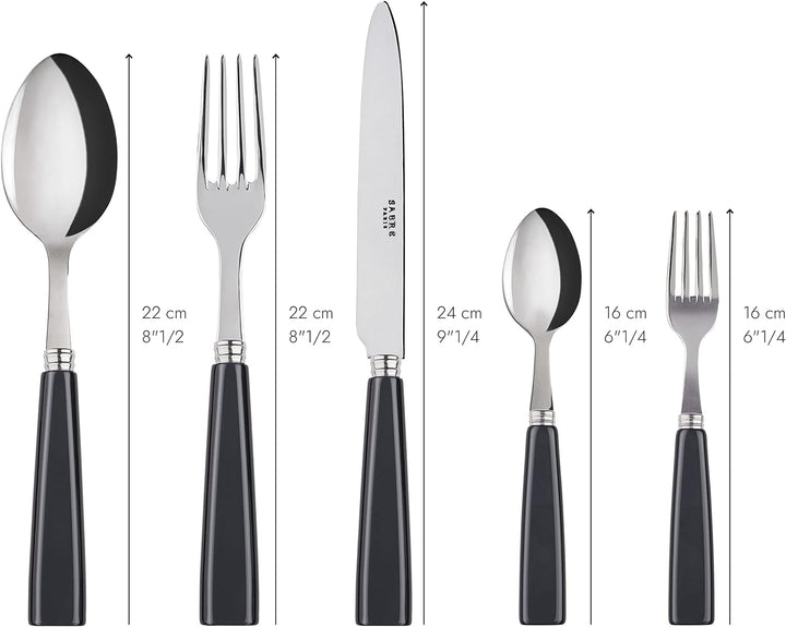 SABRE PARIS - Tafelbesteck, 5-teilig - Icon - Messer, Gabel, Esslöffel, Teelöffel & Kuchengabel - Ed