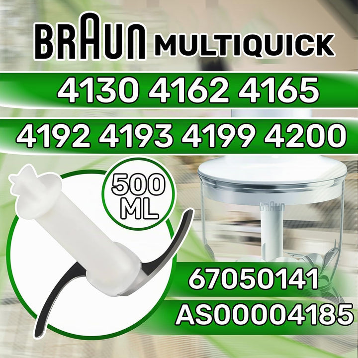 Messer Stabmixer mit Zerkleinerer für Behälter СА 500ml mit Originalcode 67050141 AS00004185 für Bra