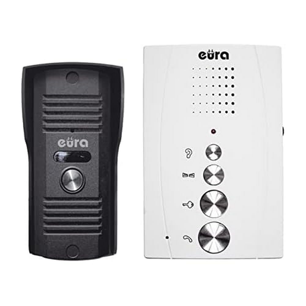 EURA Türsprechanlage Gegensprechanlage Eura Adp-11A3 Invito Weiss Freisprechstelle 4 Draht, Weiss