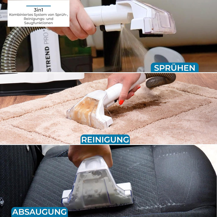 STREND PRO Waschsauger Polsterreiniger Gerät 450W | Teppichreiniger für Teppich | Fleckenreiniger mi