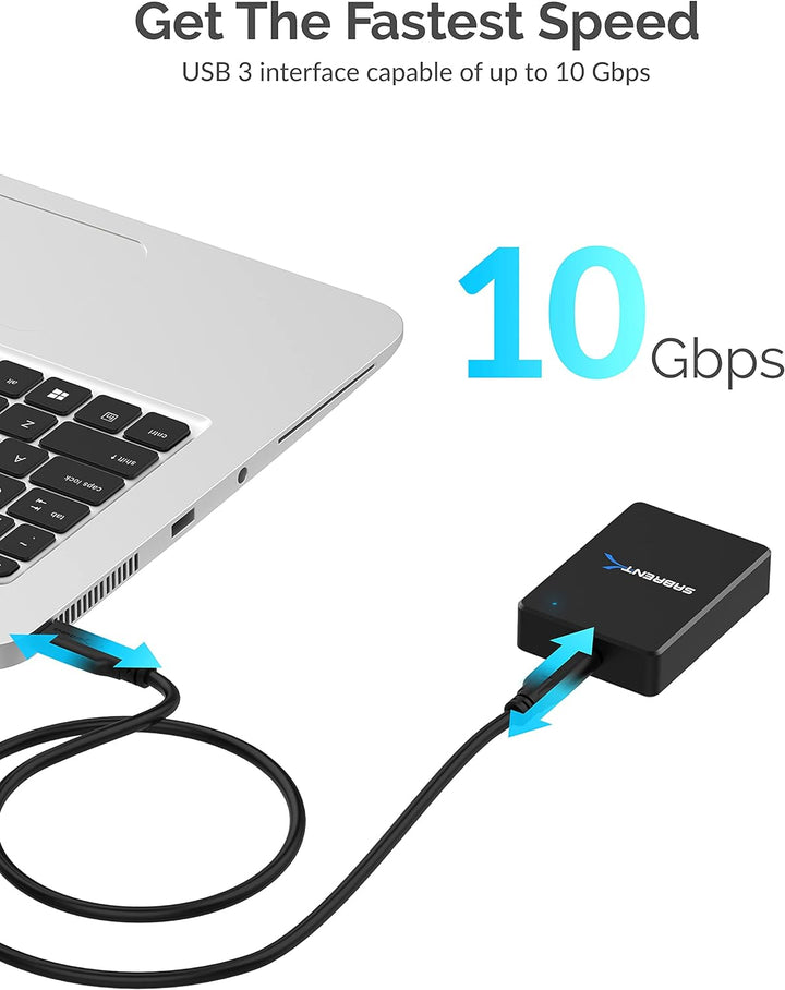 SABRENT CFexpress Typ B Kartenleser, USB 3.2 Gen 2 HIGH Speed 10 Gbit/s, Thunderbolt-kompatibel, unt