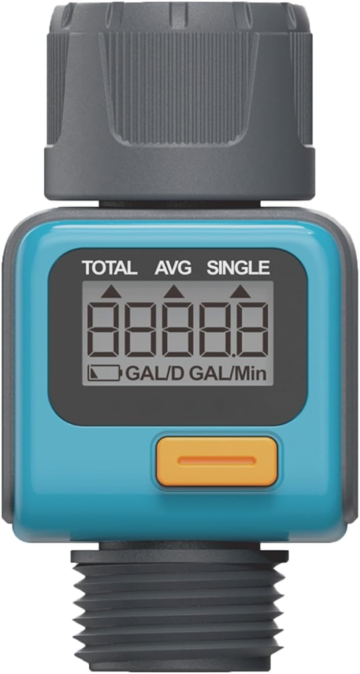 Daygreen Digitaler Wasserzähler DH-WT004, mit Adapter 1" u. 3/4"