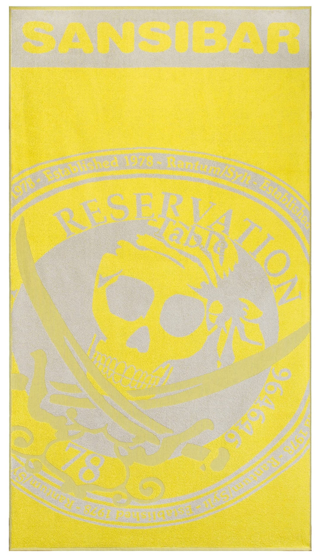 Sansibar Badetuch Reservation Strandtuch Saunatuch Zweifarbig Prägedruck Design 100% Baumwolle ca.10