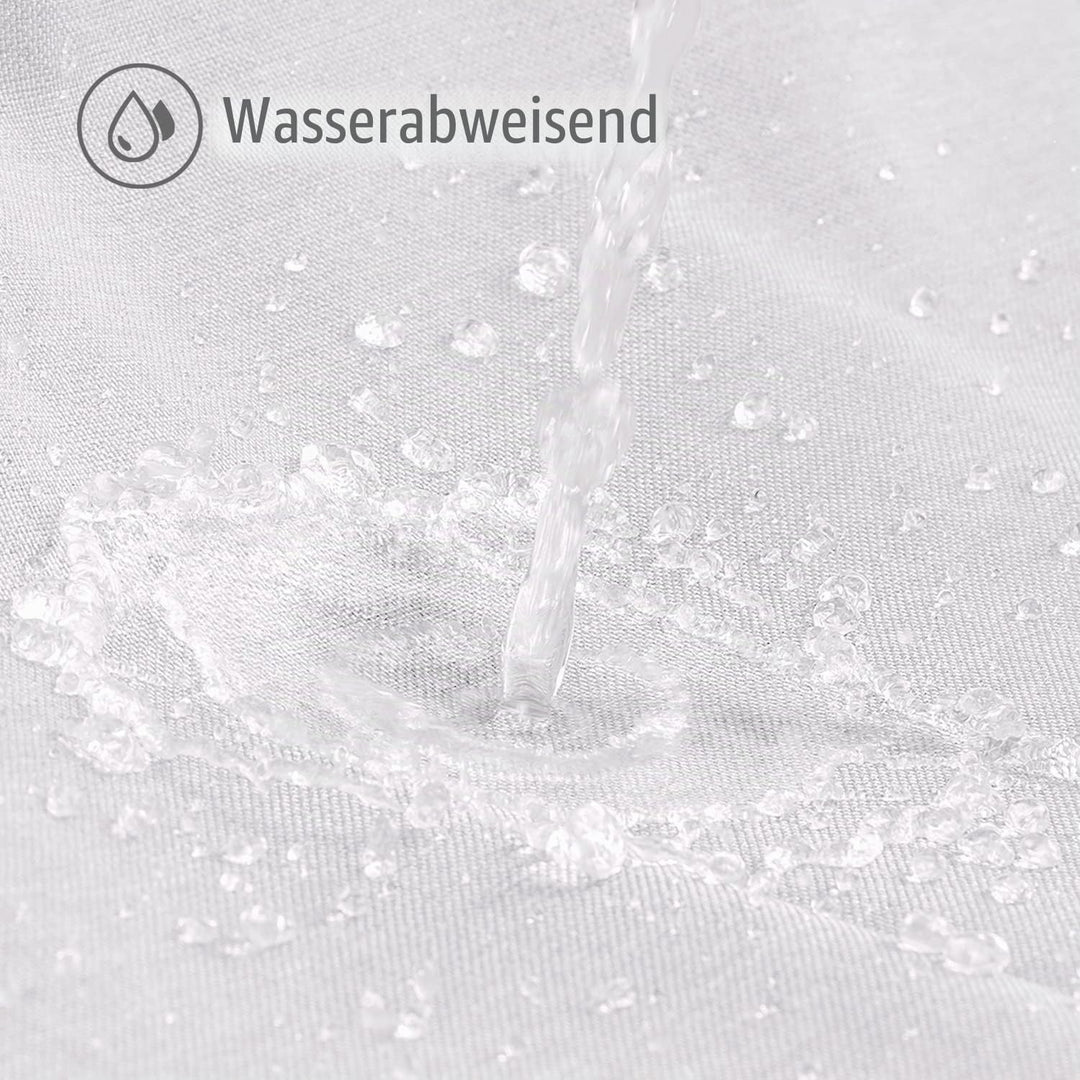 VANZAVANZU Duschvorhang Schmaler Leinen 92 x 182 cm mit Metall Duschvorhangringe Schwerer Stoff Text