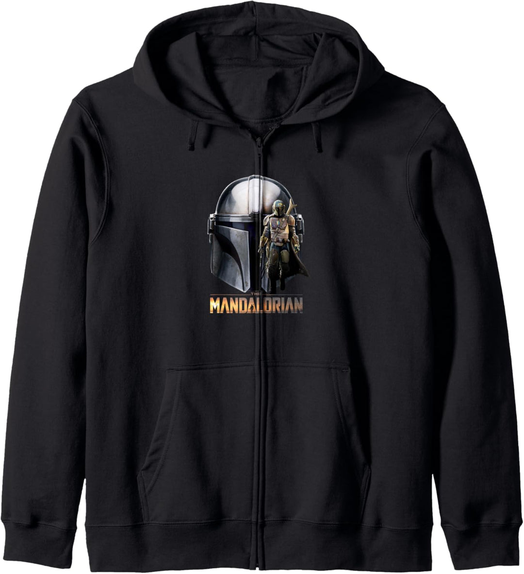 Star Wars The Mandalorian Helmet Portrait Mashup Kapuzenjacke