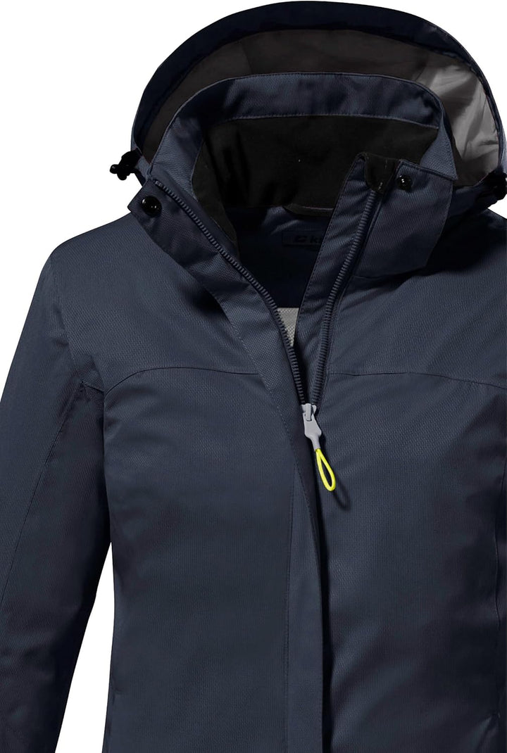 killtec Damen Funktionsjacke/Outdoorjacke mit abzippbarer Kapuze Kurzgrösse KOS 133 KG WMN JCKT dunk