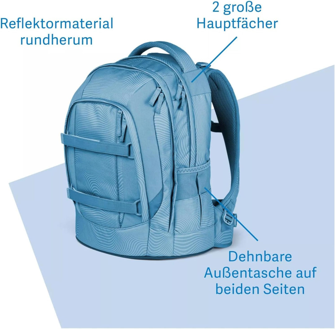 Satch Pack Schulrucksack ab 5. Klasse ergonomisch 30L Stauraum standfest Organisationstalent Einheit