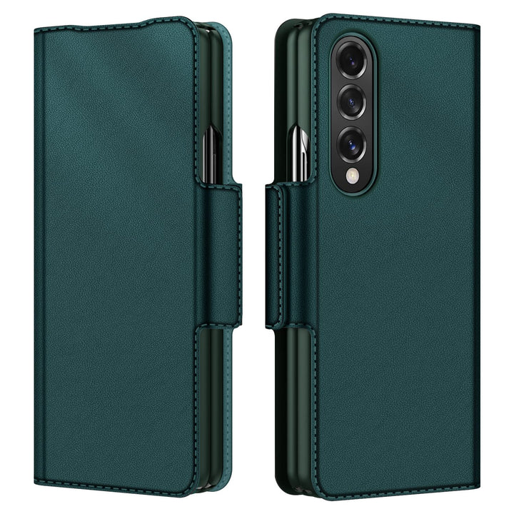 CENMASO Für Galaxy Z Fold 3 Hülle, [RFID Blockierung] 3-in-1 Magnetisch Geldbörse Kartenfach Leder H