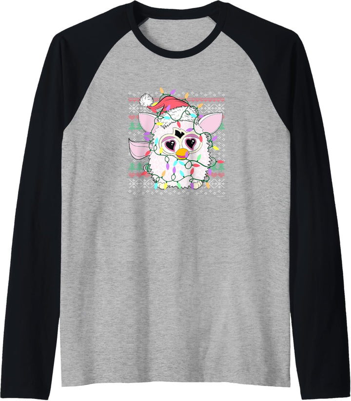 Furby Christmas Lights Sweater Raglan
