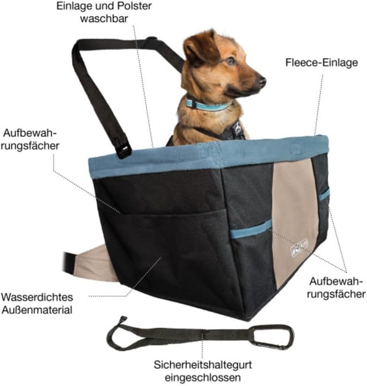 Kurgo Rover Hunde-Autositz, Inklusive Autogurt, Einfache Montage, Für Hunde bis zu 9 kg empfohlen, S