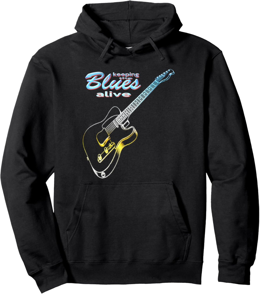 Blues Guitar Keep the Blues am Leben Pullover Hoodie