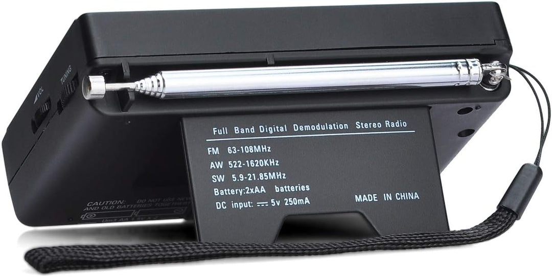 Songway Vollband AM/FM/SW DSP Radio Stereo Lautsprecher LCD Display Wecker Sleep Timer Pocket Radio