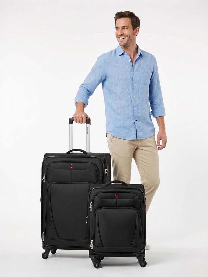 WENGER Koffer-Set 2-teilig für Damen und Herren | Reise-Trolleys 46 x 34 x 78 cm aus hochwertigem Po