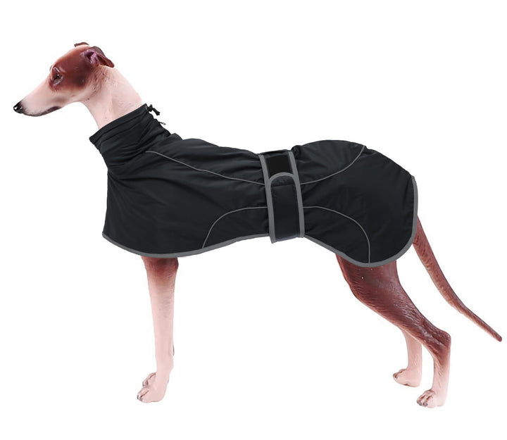 Geyecete-Wasserdicht Windhunde Mantel Fleece Whippet Pullover Winterjacke,Verstellbaren Reflektieren