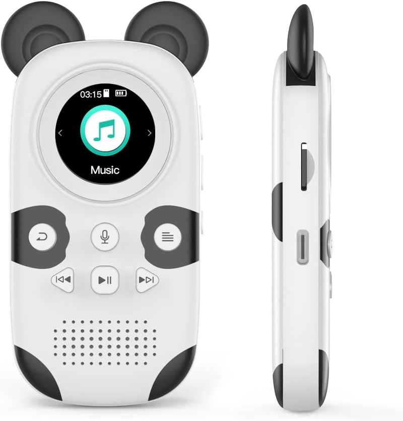 RUIZU MP3-Player mit Lautsprecher für Kinder Cute Panda 1,5-Zoll-TFT-Bildschirm 16 GB Unterstützung