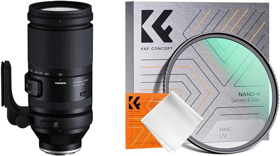 Tamron A057 150-500mm F/5-6.7 Di III VC VXD, Objektiv für Sony E-Mount & K&F Concept K-Serie 82MM MC