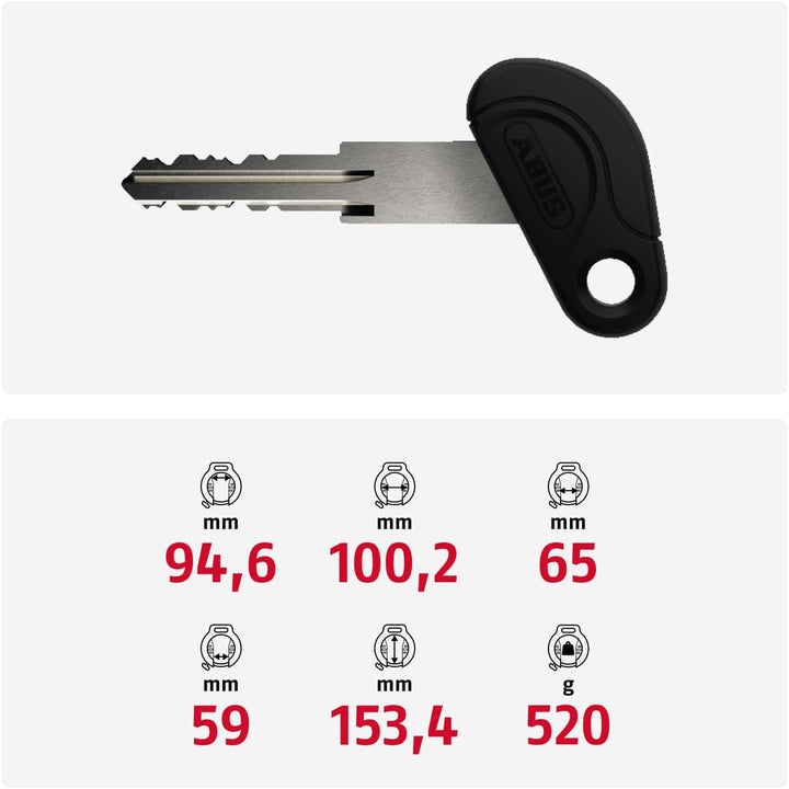 ABUS Unisex – Erwachsene 4650SL NR BK OE Rahmenschlösser, Unifarben, universal