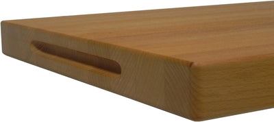 Wooden World Schneidebrett aus Eichenholz, sehr massives Holz 38 x 29 x 4 cm