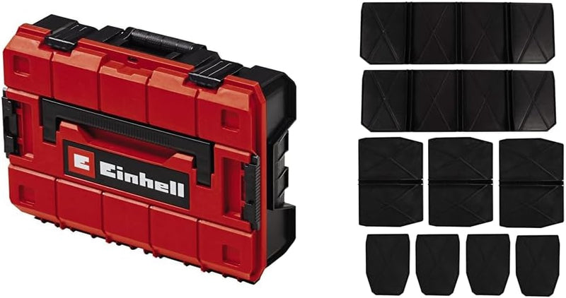 Einhell Systemkoffer E-Case S-F (max. 25 kg, Aufbewahrung von Zubehör und Werkzeug, stapelbar, inkl.