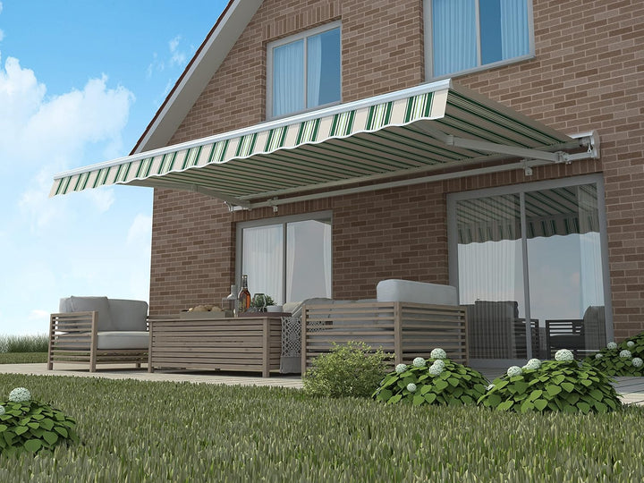 home Trends Markisenstoff 4m Markise mit Volant 4 x 3 m Markisenbespannung ersatzstoff 387 x 300cm B