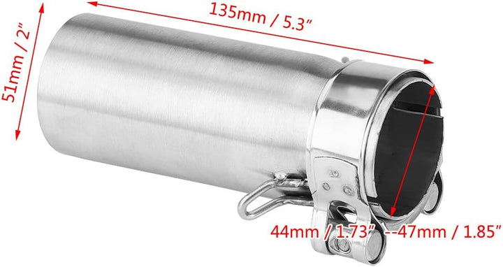 Auspuff Mittelrohr 51mm Motorrad Mittleres Auspuffrohr Adapter Stecker Slip On für YZF-R6 2006-2014