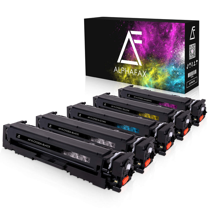 5 Toner kompatibel mit HP CF530A-CF533A für Color LaserJet Pro M180n M181fw - 205A