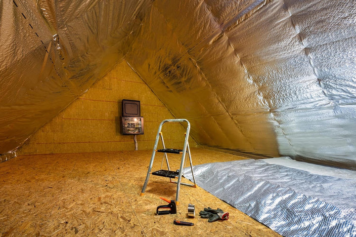 Rockwool KLIMAMAT Steinwolle Isolierung Lamellenmatte alukaschiert 20 - 80mm 100cm breit Brandklasse