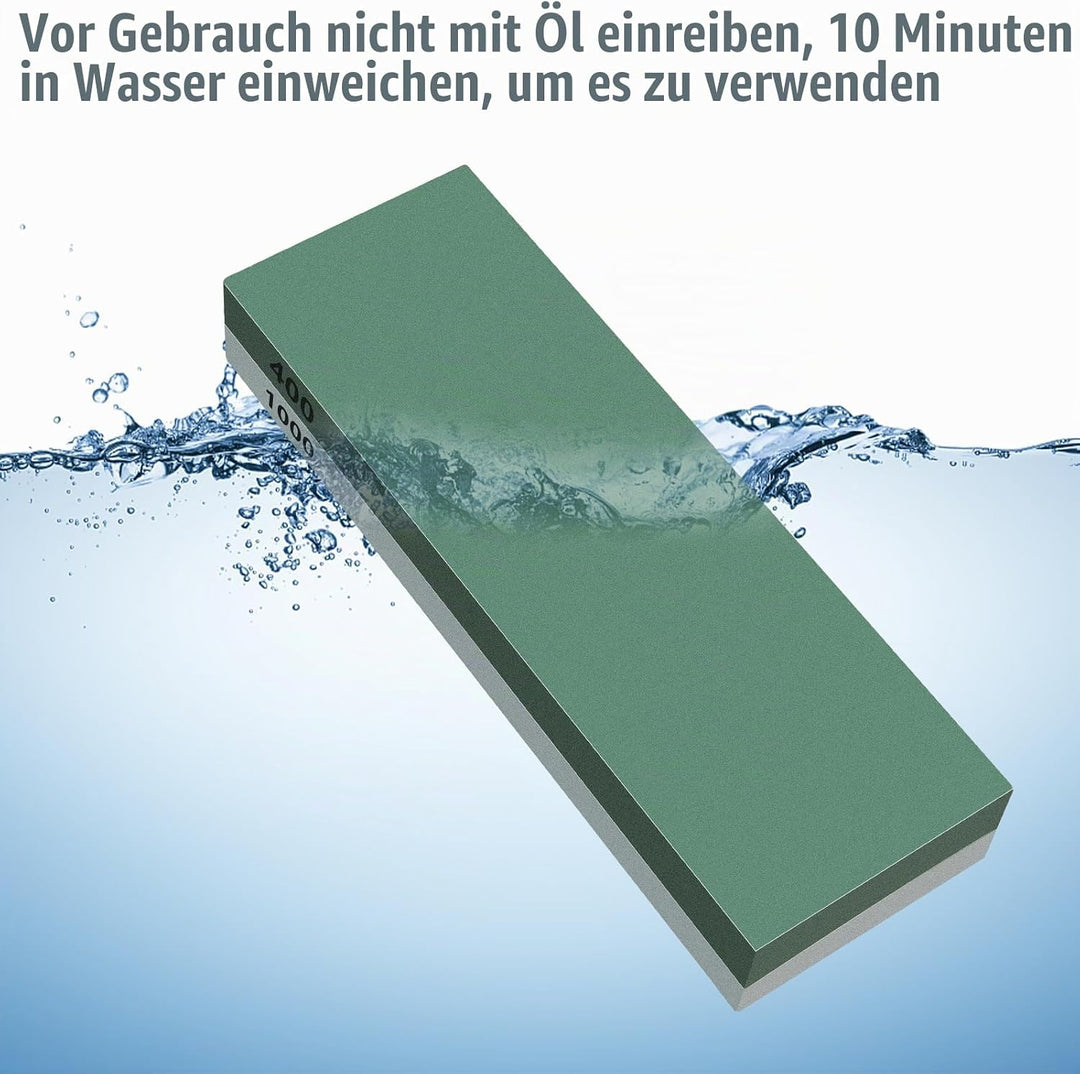 Schleifstein Set für Messer,Professional Schleifstein Set,400/1000 3000/8000 Doppelseitiger Abziehst