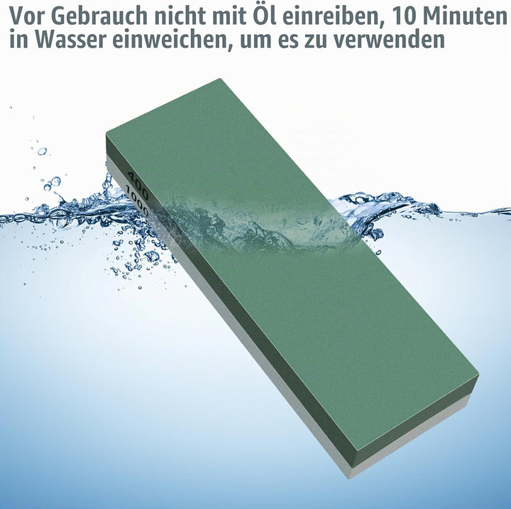Schleifstein Set für Messer,Professional Schleifstein Set,400/1000 3000/8000 Doppelseitiger Abziehst