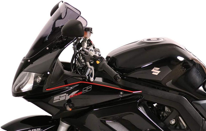 MRA Motorrad-Verkleidungsscheibe Racingscheibe R schwarz für Suzuki SV 650/1000 S 2003-2008, Schwarz