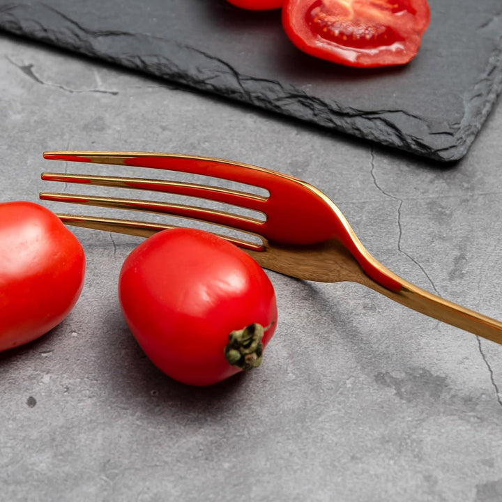 Besteck Set, Edelstahl Spiegelpoliert 30 teilig Besteckset für 6 Personen, Essbesteck Set mit Messer