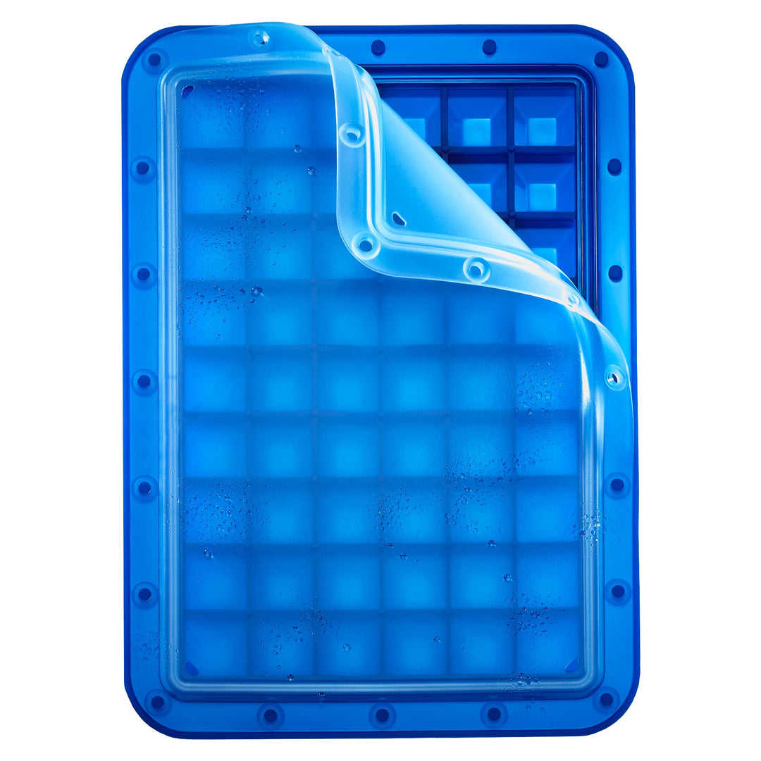 Lurch 240750 Ice Former Arctic Würfel 2cm Eiswürfelform für 54 Eiswürfel mit transparentem Deckel bl