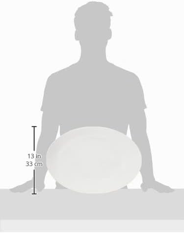 Villeroy und Boch For Me ovale Platte, Premium Porzellan, weiss, 41 cm Platte oval, Platte oval