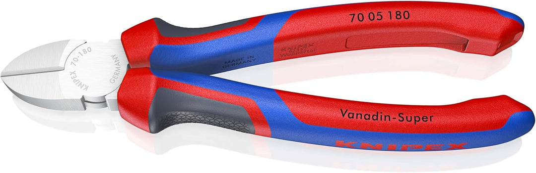 Knipex Seitenschneider verchromt, mit Mehrkomponenten-Hüllen 180 mm 70 05 180 verchromt Mit Mehrkomp